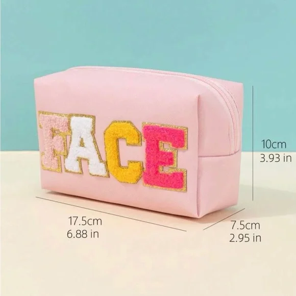 🌼4 for $20🌼 NWT, Travel Makeup bag, Embroidered “Face” toiletry bag - Picture 5 of 5